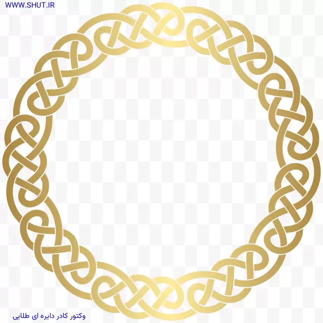 وکتور کادر دایره ای طلایی
