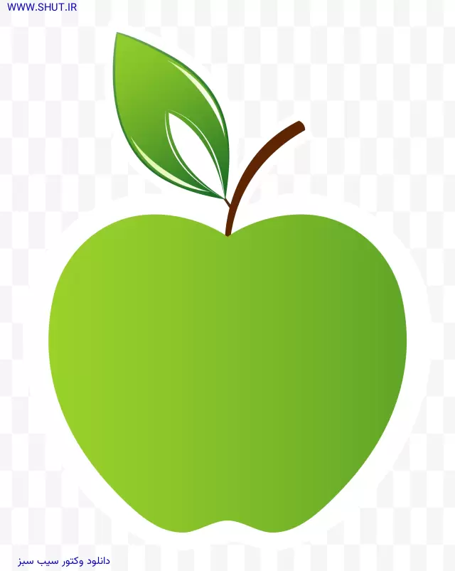 دانلود وکتور سیب سبز