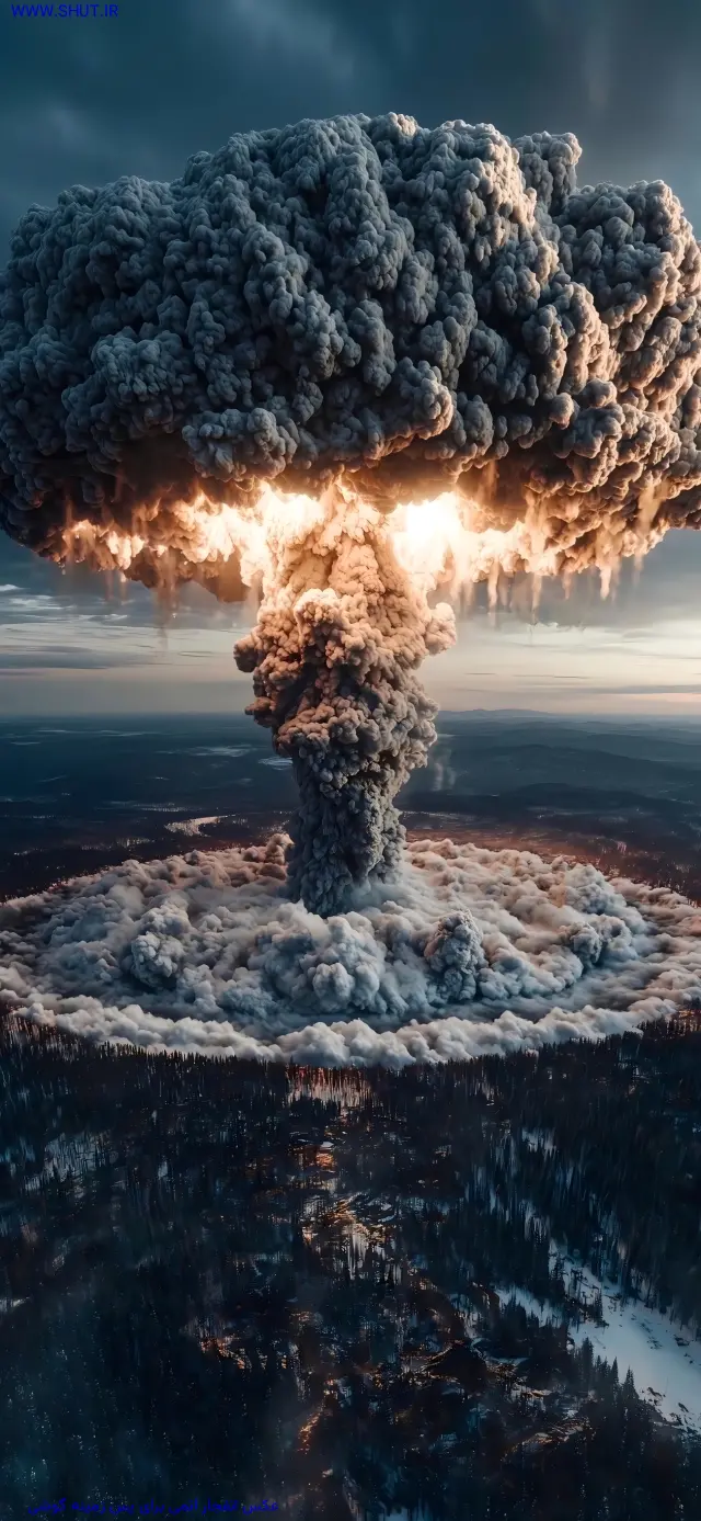 عکس انفجار اتمی برای پس زمینه گوشی