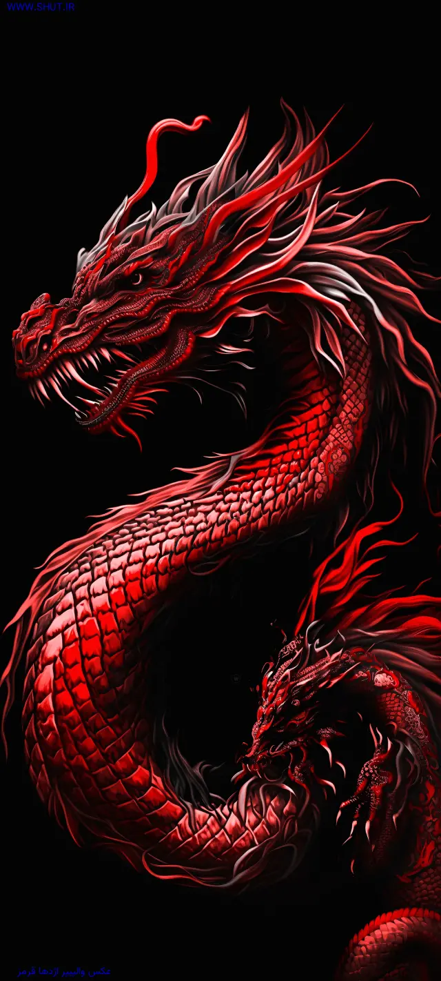 عکس والپیپر اژدها قرمز