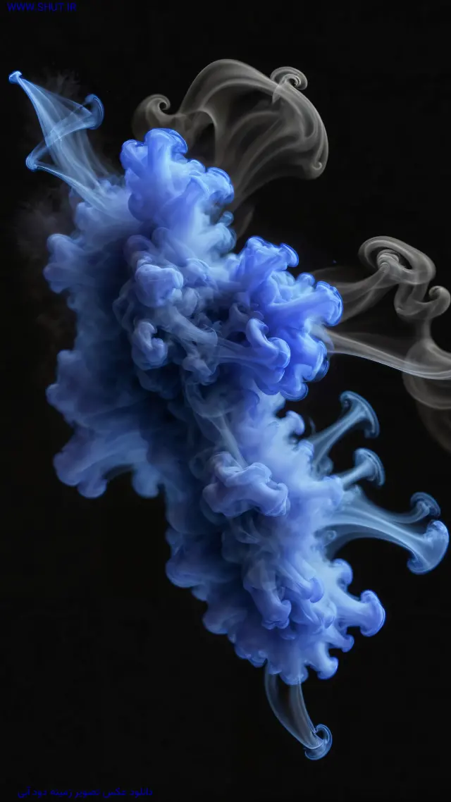 دانلود عکس تصویر زمینه دود آبی