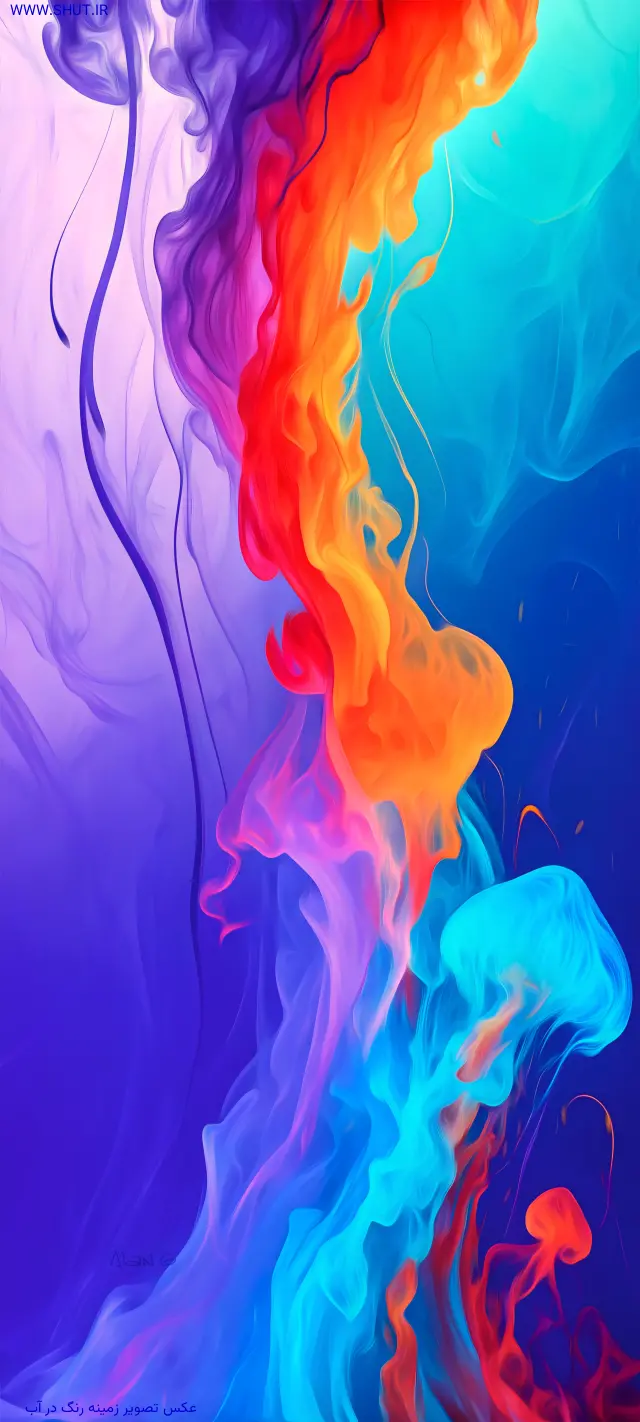 عکس تصویر زمینه رنگ در آب