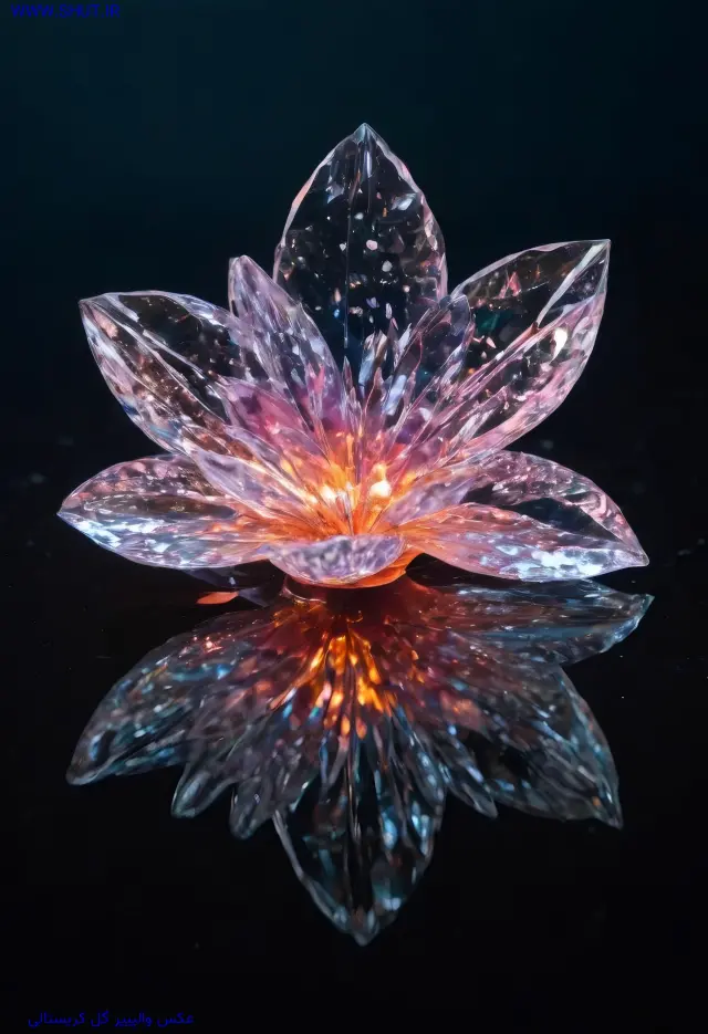 عکس والپیپر گل کریستالی
