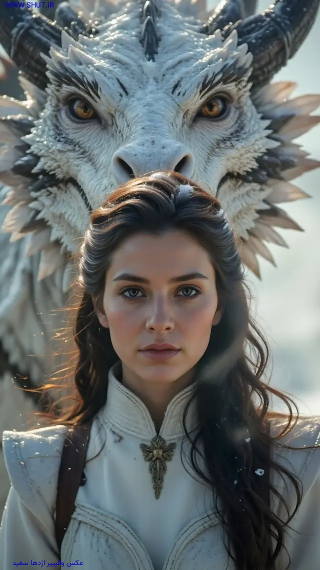 عکس والپیپر اژدها سفید