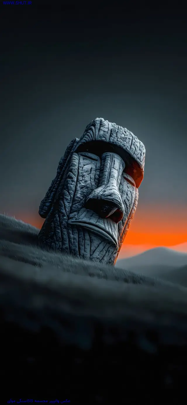 عکس والپیپر مجسمه کاکاسنگی موآی