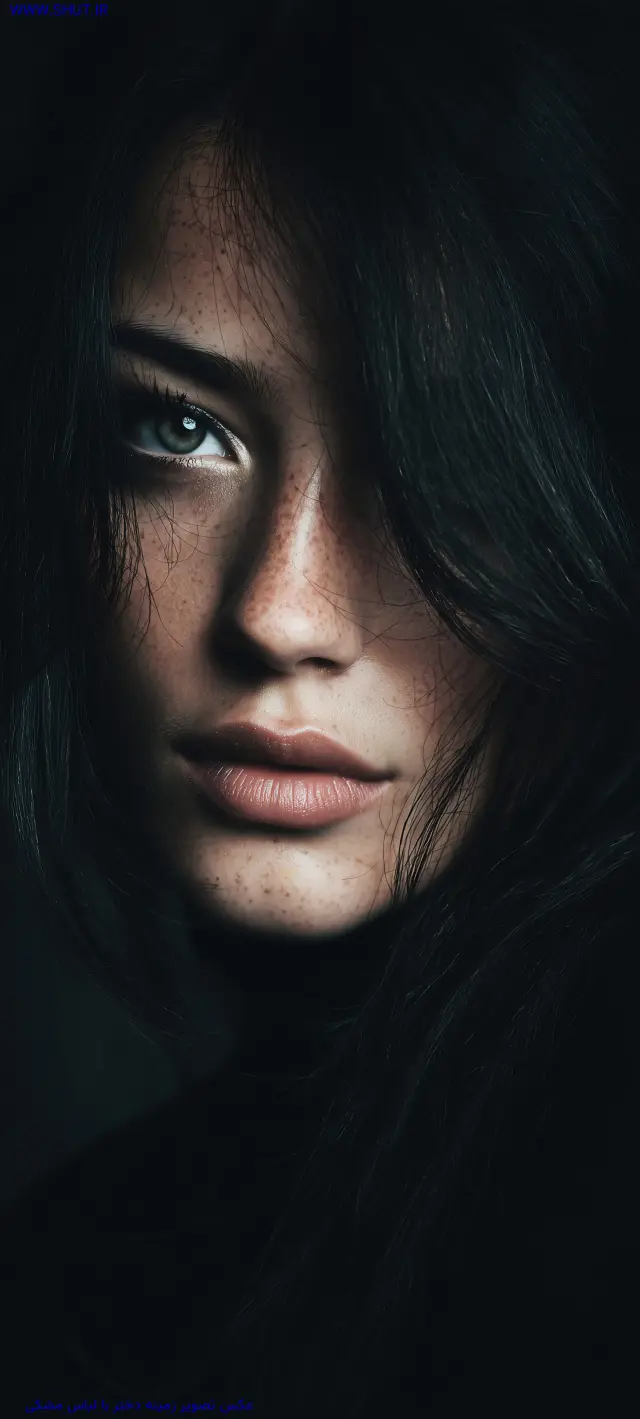 عکس تصویر زمینه دختر با لباس مشکی