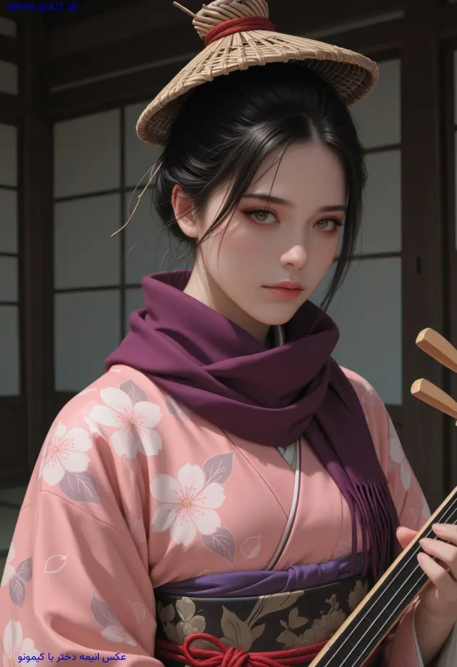 عکس انیمه دختر با کیمونو