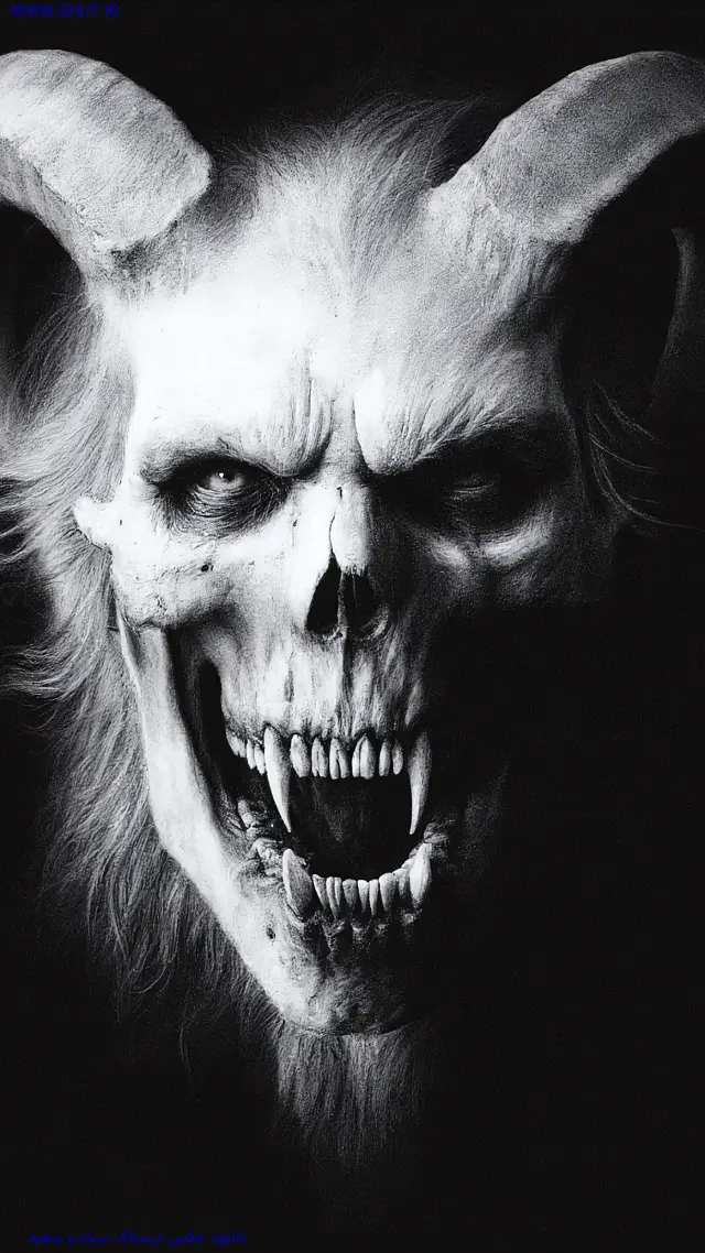دانلود عکس ترسناک سیاه و سفید
