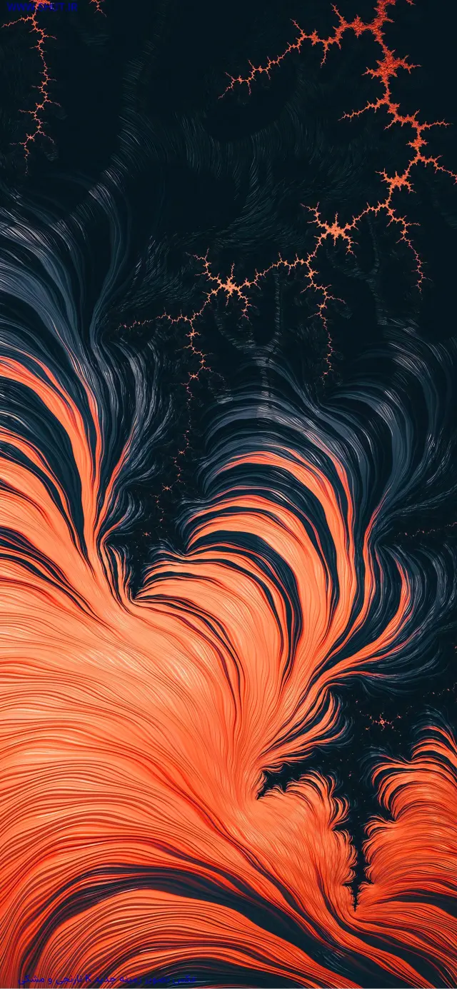 عکس تصویر زمینه جدید 8K نارنجی و مشکی