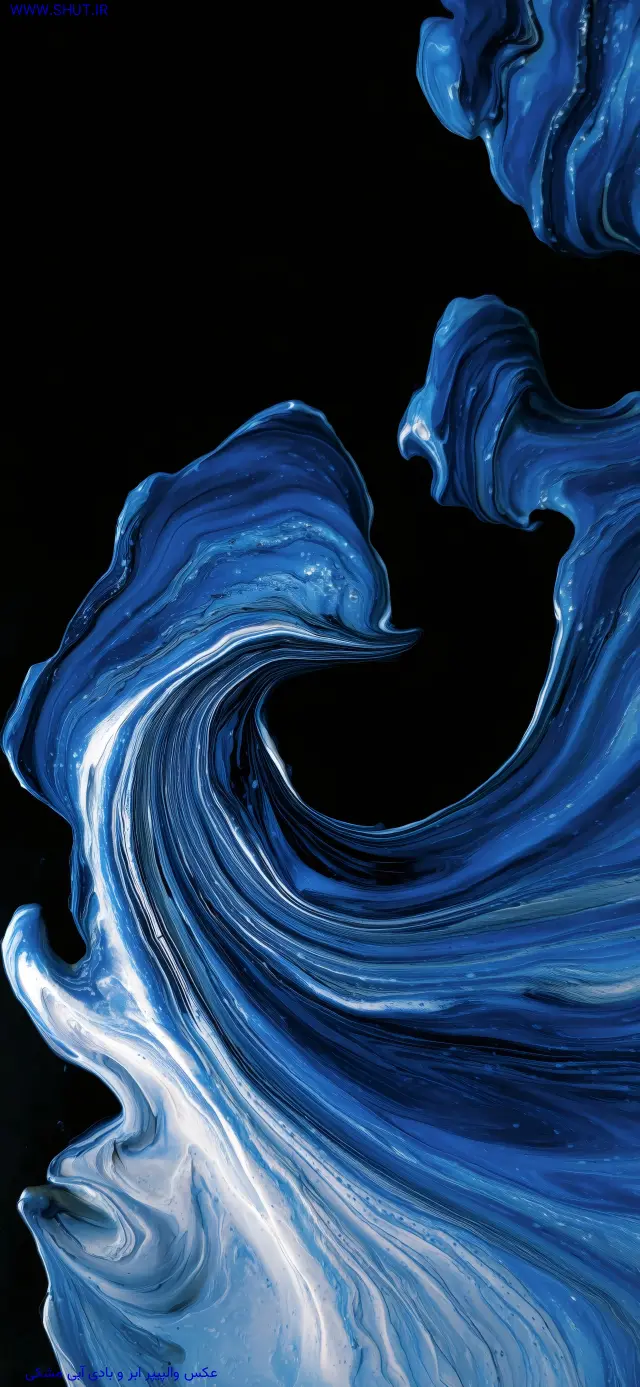 عکس والپیپر ابر و بادی آبی مشکی
