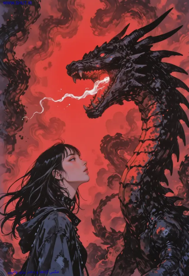 عکس اژدها و دختر برای والپیپر