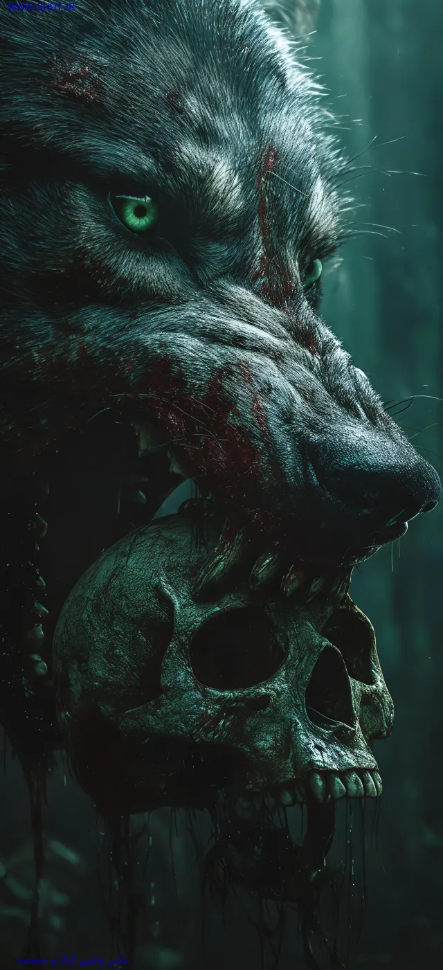 عکس والپیپر گرگ و جمجمه