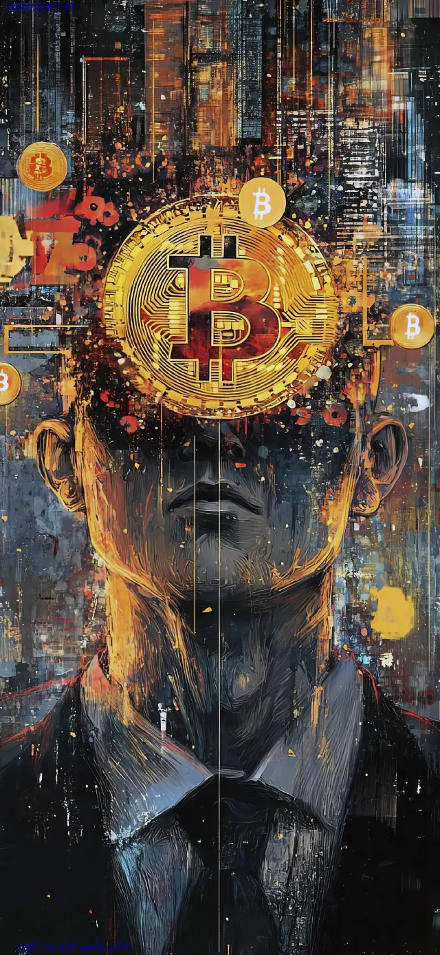 عکس والپیپر طرح بیت کوین