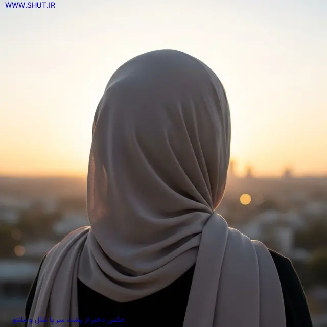 عکس دختر از پشت سر با شال و مانتو
