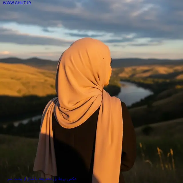 عکس پروفایل دخترونه با شال از پشت سر