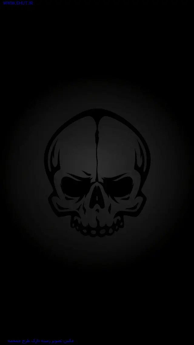 عکس تصویر زمینه دارک طرح جمجمه