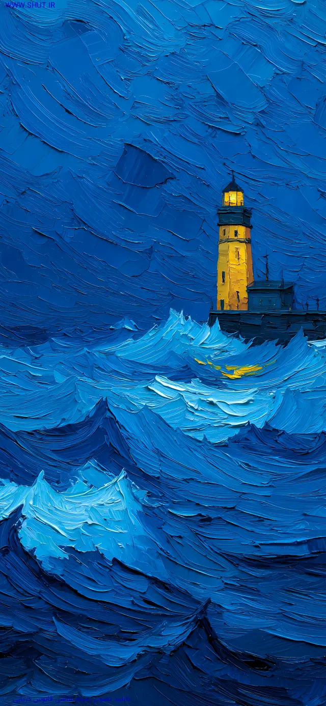 دانلود تصویر زمینه نقاشی فانوس دریایی