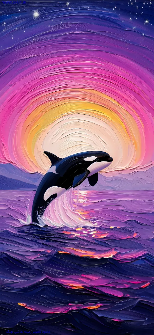 دانلود تصویر زمینه نقاشی نهنگ