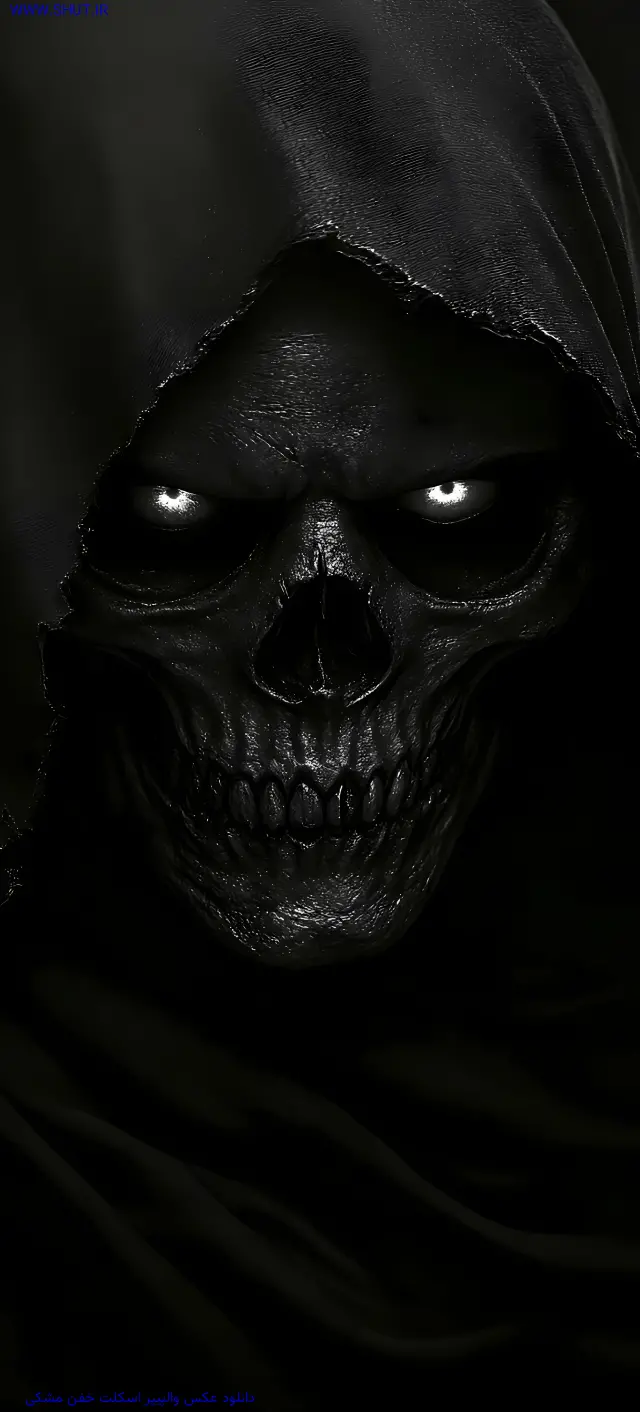 دانلود عکس والپیپر اسکلت خفن مشکی