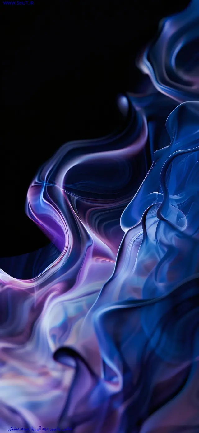عکس والپیپر دود آبی با زمینه مشکی